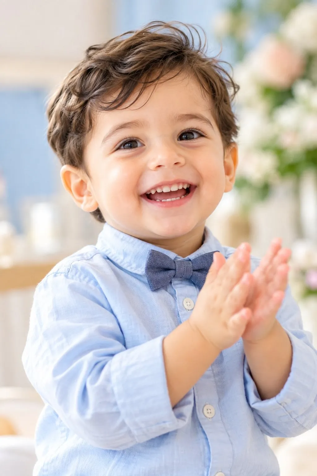 Portrait d'un petit garçon imaginé par l'IA à partir des photos des deux parents
